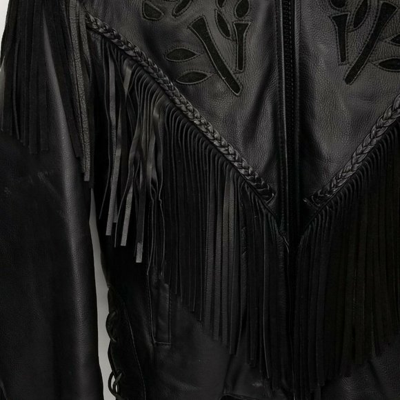 Hudson Leather Corset Motorcycle Jacket Medium - Picture 4 of 12